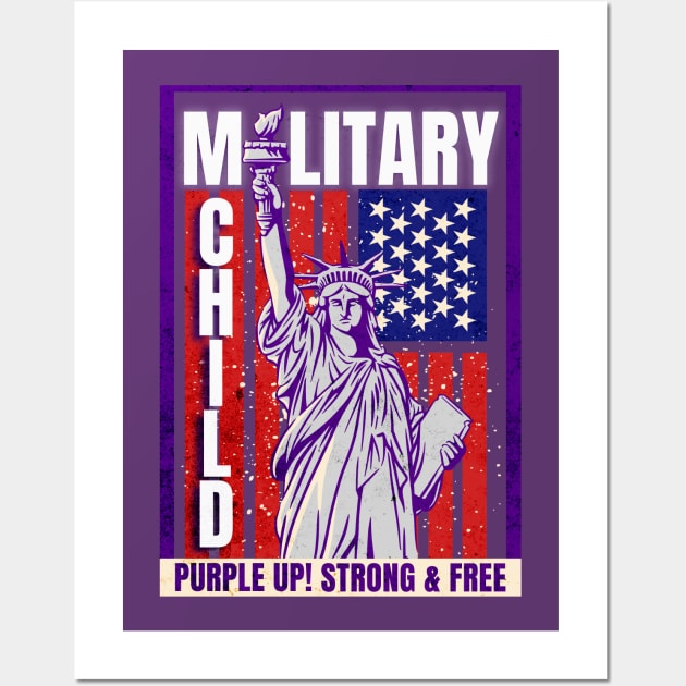 Purple Up For Military Kids - Military Purple-Up Day Wall Art by alcoshirts